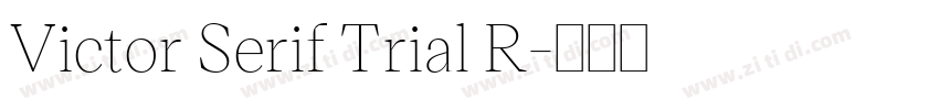 Victor Serif Trial R字体转换